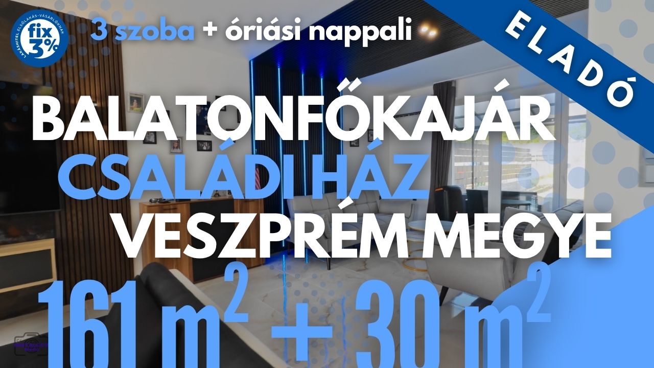 Balatonfőkajár felújított panorámás ikerház ingatlanfilm